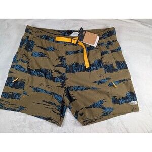 The North Face Class V Belted Shorts XXL Camo Outdoor Nylon Stretch NWT